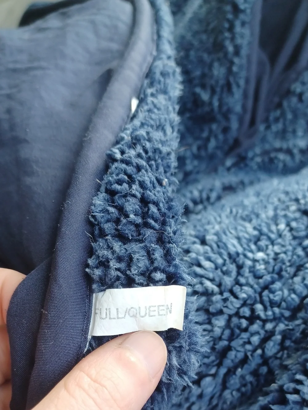 Full/Queen UGG comforter Navy Blue Reversible Sherpa Comforter Unisex ~ 80